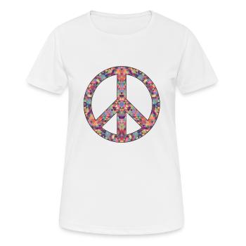Peace Sign Hippie Hippies 60s Gifts - Women's Breathable T-Shirt - white - Front - AI Model Female 172 dark (172cm)
