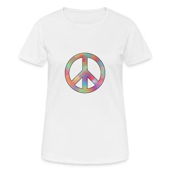 Hippie Peace Sign T-Shirts | Hippies Gifts - Women's Breathable T-Shirt - white - Front - AI Model Female 172 dark (172cm)