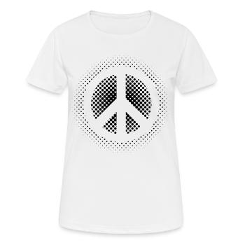 Hippie | Peace Zeichen Hippies Weihnachtsgeschenke - Frauen T-Shirt atmungsaktiv - Weiß - Vorne - AI Model Female 172 dark (172cm)