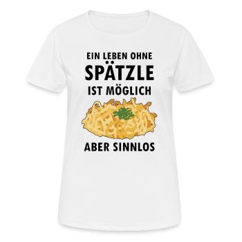 Schwaben Shirt | Spätzle Maultaschen Geschenkideen - Frauen T-Shirt atmungsaktiv - Weiß - Vorne - AI Model Female 172 dark (172cm)