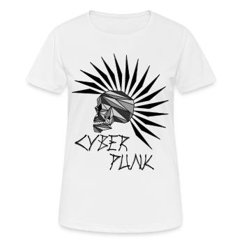 scull cyber punk - T-shirt respirant Femme - blanc - Devant - AI Model Female 172 dark (172cm)