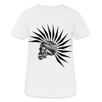 cyber punk scull plain - Women's Breathable T-Shirt - white - Front - AI Model Female 172 dark (172cm)