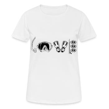 Divers | Diving diving sport diving certificate gifts - Women's Breathable T-Shirt - white - Front - AI Model Female 172 dark (172cm)