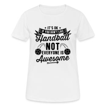 Joueur de handball | Cadeaux de sport d'équipe de joueur de handball - T-shirt respirant Femme - blanc - Devant - AI Model Female 172 dark (172cm)