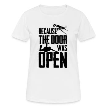 Parachutisme | Idée cadeau avion Skydive Skydiver - T-shirt respirant Femme - blanc - Devant - AI Model Female 172 dark (172cm)
