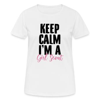Pfadfinder Mädchen | Abzeichen Zeltlager Geschenke - Frauen T-Shirt atmungsaktiv - Weiß - Vorne - AI Model Female 172 dark (172cm)