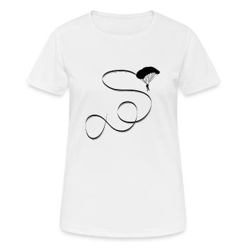 Paragliding | Paraglide Gleitschirm Sport Geschenk - Frauen T-Shirt atmungsaktiv - Weiß - Vorne - AI Model Female 172 dark (172cm)