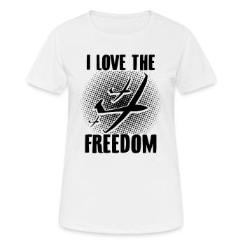 Segelflug Segelflieger | Segelflugzeug Geschenke - Frauen T-Shirt atmungsaktiv - Weiß - Vorne - AI Model Female 172 dark (172cm)
