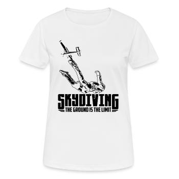 Skydive | Skydiver Fallschirmsprung Hobby Geschenk - Frauen T-Shirt atmungsaktiv - Weiß - Vorne - AI Model Female 172 dark (172cm)