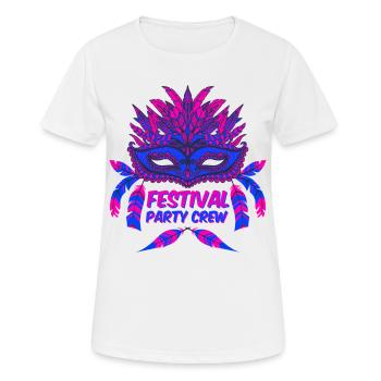 Festival Party Crew Festivals - Frauen T-Shirt atmungsaktiv - Weiß - Vorne - AI Model Female 172 dark (172cm)