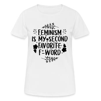Feministinnen | Feministin Feminismus Geschenkidee - Frauen T-Shirt atmungsaktiv - Weiß - Vorne - AI Model Female 172 dark (172cm)