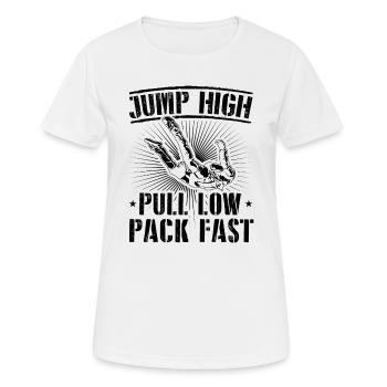 Parachutisme disant Cadeau de sport Skydive Skydiver - T-shirt respirant Femme - blanc - Devant - AI Model Female 172 dark (172cm)