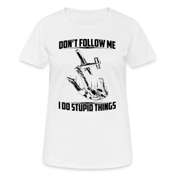 Skydiving | Skydiver Skydive Fallschirm Geschenke - Frauen T-Shirt atmungsaktiv - Weiß - Vorne - AI Model Female 172 dark (172cm)