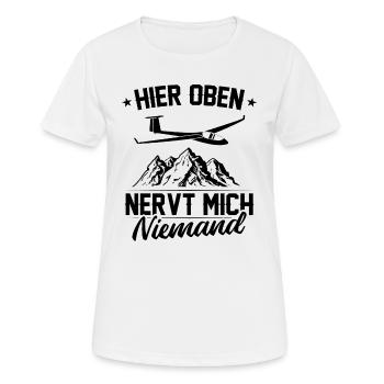 Segelflug Pilot | Segelflieger Thermik Geschenke - Frauen T-Shirt atmungsaktiv - Weiß - Vorne - AI Model Female 172 dark (172cm)