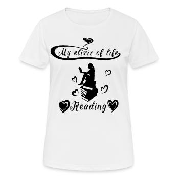 Lire - T-shirt respirant Femme - blanc - Devant - AI Model Female 172 dark (172cm)