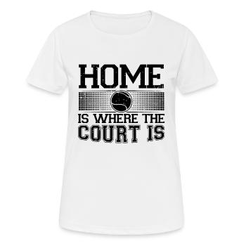 Tennisplatz | Tennis Tennisspieler Sport Geschenke - Frauen T-Shirt atmungsaktiv - Weiß - Vorne - AI Model Female 172 dark (172cm)