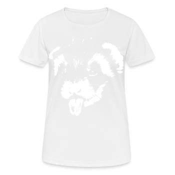 Süßes Freches Flinkes Haustier Zunge rausstrecken - Frauen T-Shirt atmungsaktiv - Weiß - Vorne - AI Model Female 172 dark (172cm)