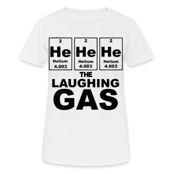 Helium The Laughing Gas Funny Chemistry Humor - Women's Breathable T-Shirt - white - Front - AI Model Female 172 dark (172cm)