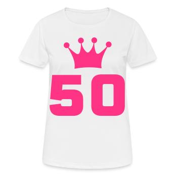 50 Years 50th Birthday Birthday Gift - Women's Breathable T-Shirt - white - Front - AI Model Female 172 dark (172cm)