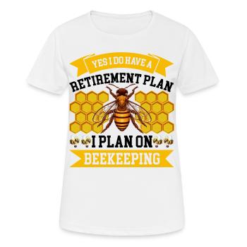 Apiculture Cours d’apiculture Association des apiculteurs Apiculteurs - T-shirt respirant Femme - blanc - Devant - AI Model Female 172 dark (172cm)