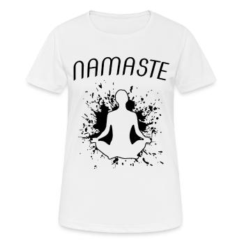 namaste - Frauen T-Shirt atmungsaktiv - Weiß - Vorne - AI Model Female 172 dark (172cm)