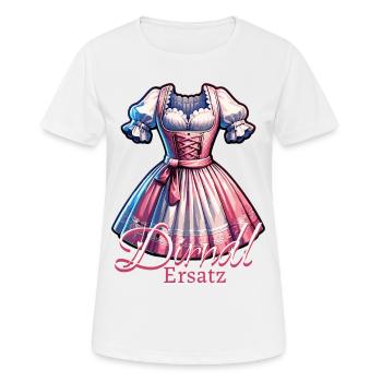 DIRNDL ERSATZ - Frauen T-Shirt atmungsaktiv - Weiß - Vorne - AI Model Female 172 dark (172cm)