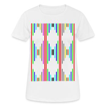 motif losange - T-shirt respirant Femme - blanc - Devant - AI Model Female 172 dark (172cm)