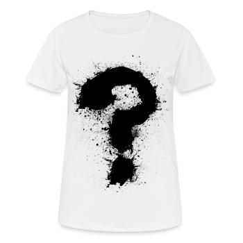 Point d'interrogation - T-shirt respirant Femme - blanc - Devant - AI Model Female 172 dark (172cm)