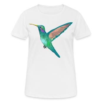 Kolibri Kleinster Vogel der Welt Bienenelfe Nektar - Frauen T-Shirt atmungsaktiv - Weiß - Vorne - AI Model Female 172 dark (172cm)