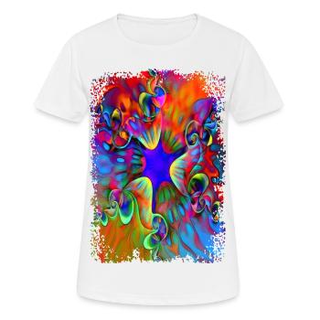 flower power psychédélique - T-shirt respirant Femme - blanc - Devant - AI Model Female 172 dark (172cm)