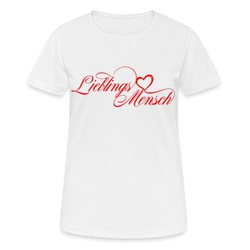 lieblingsmensch - Frauen T-Shirt atmungsaktiv - Weiß - Vorne - AI Model Female 172 dark (172cm)