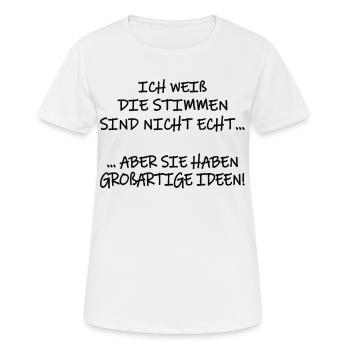 Stimmen im Kopf Psyche Wahnsinn Psychologe - Frauen T-Shirt atmungsaktiv - Weiß - Vorne - AI Model Female 172 dark (172cm)