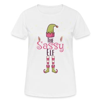 Insolente elfe costume d’elfe famille d’elfes cadeau - T-shirt respirant Femme - blanc - Devant - AI Model Female 172 dark (172cm)