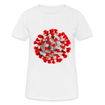 Vintage virus symbol - Frauen T-Shirt atmungsaktiv - Weiß - Vorne - AI Model Female 172 dark (172cm)