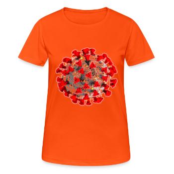 Vintage virus symbol - Women's Breathable T-Shirt - neon orange - Front - AI Model Female 172 dark (172cm)