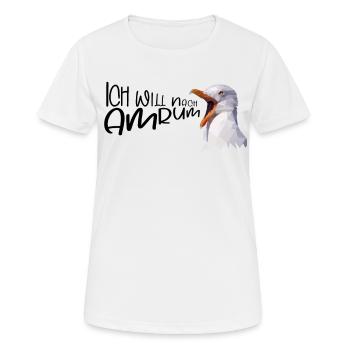 Amrum Urlaub Möwe Nordsee Insel Küste Geschenk - Frauen T-Shirt atmungsaktiv - Weiß - Vorne - AI Model Female 172 dark (172cm)