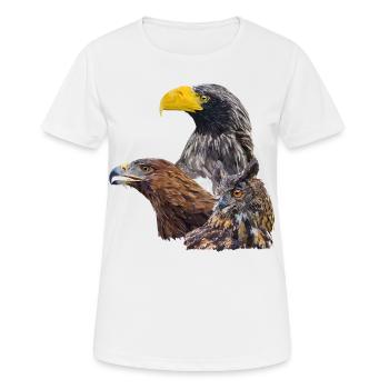 Oiseaux de proie - T-shirt respirant Femme - blanc - Devant - AI Model Female 172 dark (172cm)