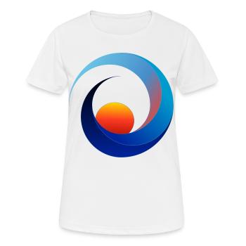 Meer Wellen Sonnenuntergang - Frauen T-Shirt atmungsaktiv - Weiß - Vorne - AI Model Female 172 dark (172cm)