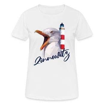 Zinnowitz Insel Usedom Ostsee Strand Souvenir - Frauen T-Shirt atmungsaktiv - Weiß - Vorne - AI Model Female 172 dark (172cm)