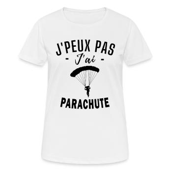 parachute - humour parachute - T-shirt respirant Femme - blanc - Devant - AI Model Female 172 dark (172cm)