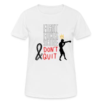 Fight Focus Score - Frauen T-Shirt atmungsaktiv - Weiß - Vorne - AI Model Female 172 dark (172cm)