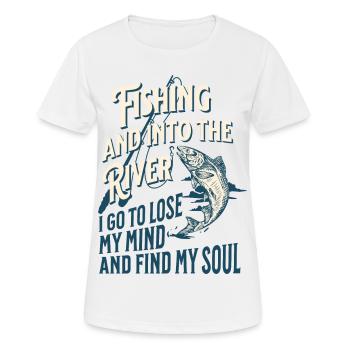 PÊCHER ET TROUVER MON ÂME - T-shirt respirant Femme - blanc - Devant - AI Model Female 172 dark (172cm)