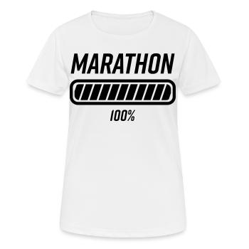 Marathon Marathonläufer Loading Strecke - Frauen T-Shirt atmungsaktiv - Weiß - Vorne - AI Model Female 172 dark (172cm)