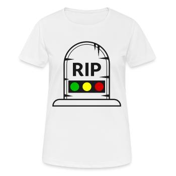 Feu tricolore reposer en toute tranquillité RIP - T-shirt respirant Femme - blanc - Devant - AI Model Female 172 dark (172cm)