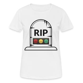 Feu tricolore reposer en toute tranquillité RIP - T-shirt respirant Femme - blanc - Devant - AI Model Female 172 dark (172cm)