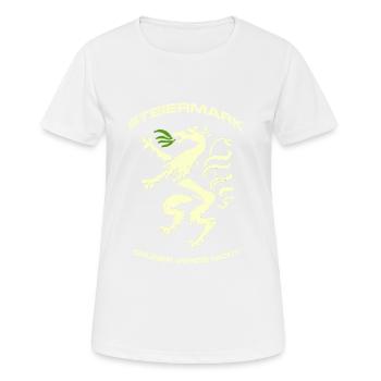 Steiermark - Frauen T-Shirt atmungsaktiv - Weiß - Vorne - AI Model Female 172 dark (172cm)