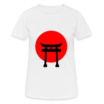 Japan - Frauen T-Shirt atmungsaktiv - Weiß - Vorne - AI Model Female 172 dark (172cm)