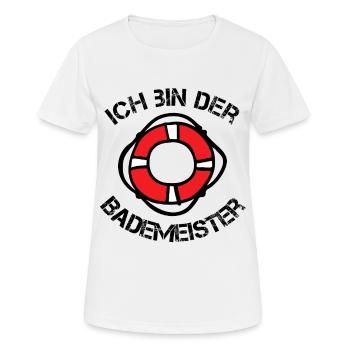Bademeister - Frauen T-Shirt atmungsaktiv - Weiß - Vorne - AI Model Female 172 dark (172cm)