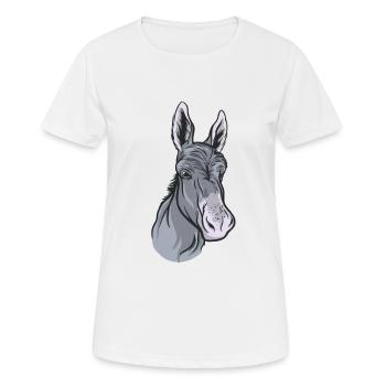 ass - Women's Breathable T-Shirt - white - Front - AI Model Female 172 dark (172cm)