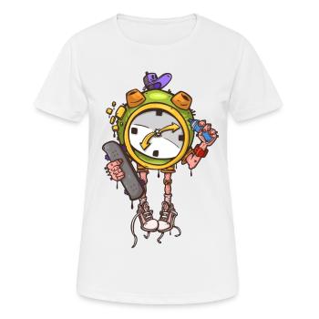 Réveil patineur - T-shirt respirant Femme - blanc - Devant - AI Model Female 172 dark (172cm)